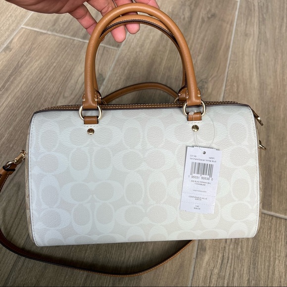 Coach Rowan Satchel In Blocked Signature Canvas - Picture 4 of 8